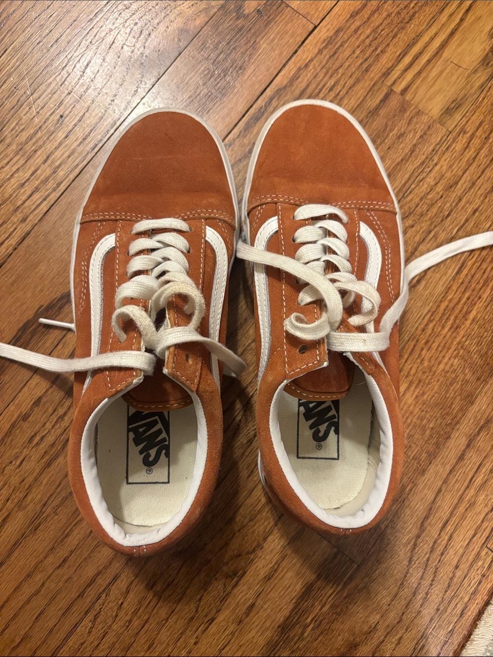 Vans Old Skool Sneakers in Rust Orange with White Stripe